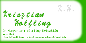 krisztian wolfling business card